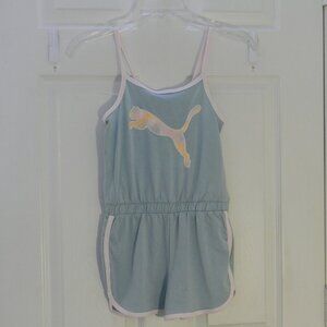 Puma Romper Gils Pastel Pink Turquoise Surf Sleeveless Size Small NWT